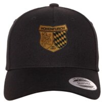Snapback-Cap (gebogen) Lederpatch