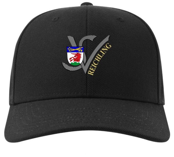 Snapback-Cap (gebogen) schwarz
