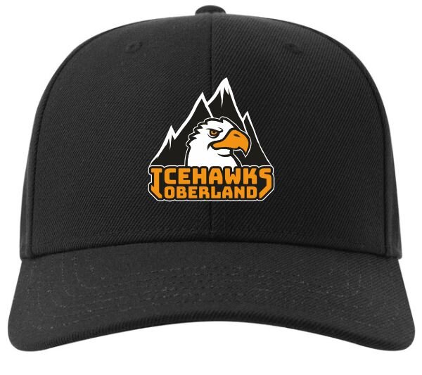 Snapback-Cap (gebogen) schwarz Stick