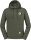 Hoodie Logo klein oliv mit Rückendruck L