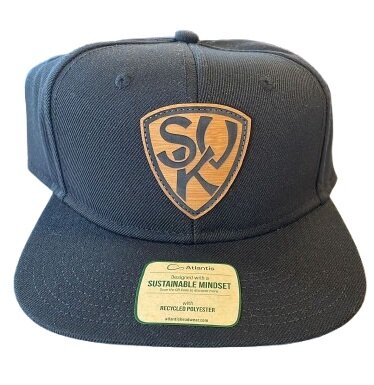 Snapback-Cap gerade Lederpatch