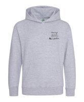 Hoodie XS grau meliert