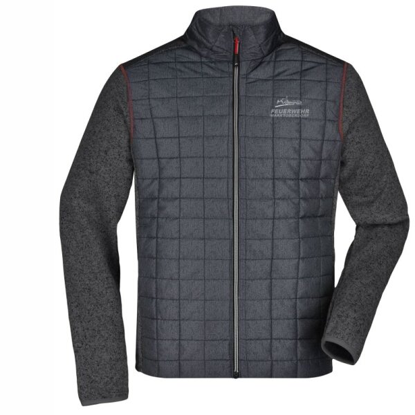 Hybridjacke Herren grey melange S