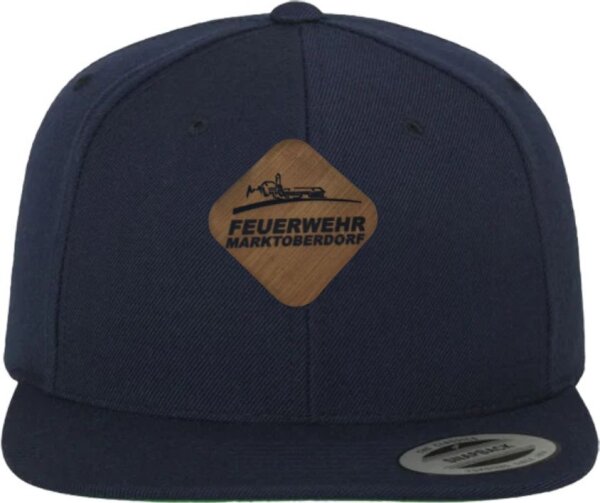 Snapback-Cap navy Skyline Holz mittig groß