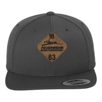 Snapback-Cap dunkelgrau Skyline/1863 Holz mittig groß