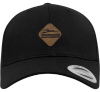 Trucker-Cap schwarz Skyline Holz mittig groß