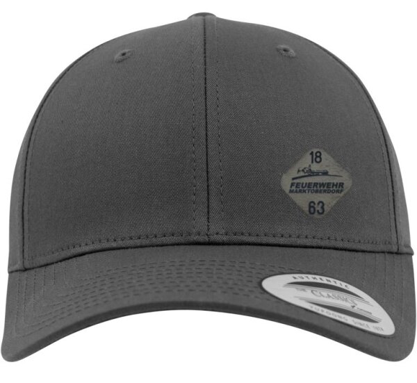 Trucker-Cap dunkelgrau Skyline/1863 Leder seitlich klein