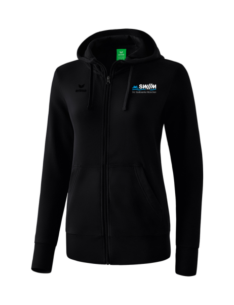 Kapuzensweatjacke (Damen) schwarz